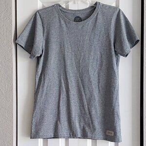 Life Is Good Solid Gray Classic Fit Women's Tee Size S